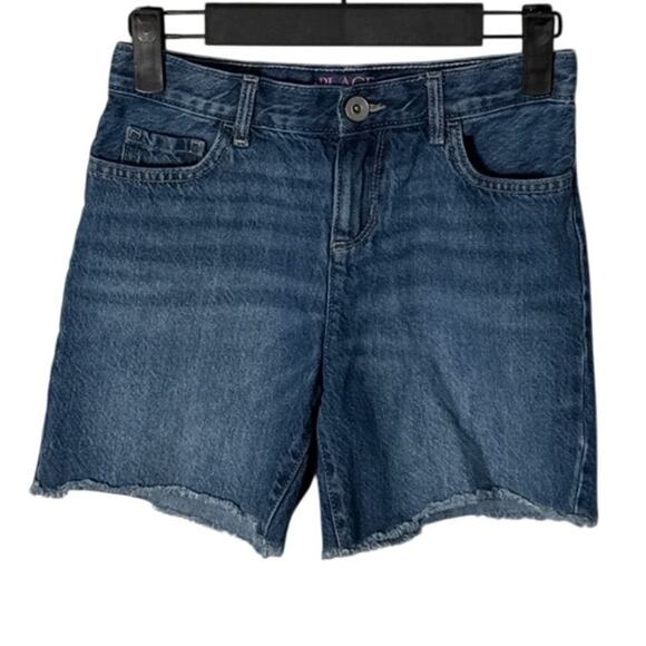 The Children's Place Girls Straight Denim Midi Shorts Blue Size 10 - Picture 1 of 6